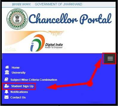 Chancellor Portal Jharkhand Registration 