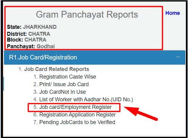 NREGA Job Card List Jharkhand 
